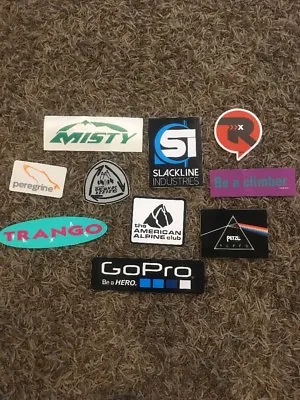 10 Climbing Stickers Trango Petzl Misty Mountain Go Pro Peregrine Slackline • $8