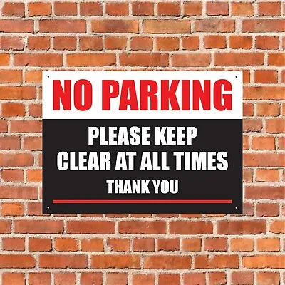 £4.95 • Buy No Parking Metal Sign Please Keep Clear Private Driveway Disabled 014