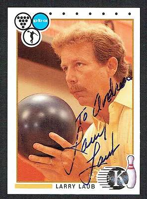 Larry Laub #52 Signed Autograph Auto 1990 Kingpins PBA Bowling Trading Card • $20.52