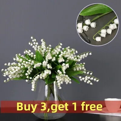 Lily Of The Valley Artificial Flowers Bouquet Wedding Valentines Day Home G • £2.27
