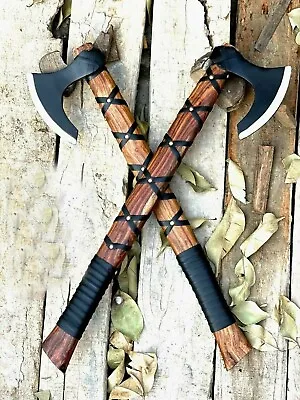 Custom Handmade Forged Carbon Steel Head Hatchet Tomahawk Hunting Viking Axe • $85