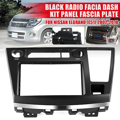 Car Radio Facia Dash Kit Panel Fascia Plate For Nissan Elgrand (E51) 2002-2010 • $87.55