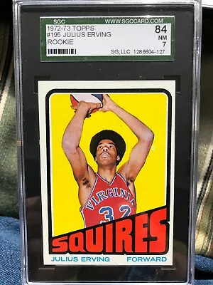 Julius Erving 1972-73 Topps #195 Virginia Squires Rookie Basketball Card SGC 84 • $3500