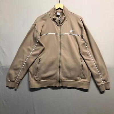 £18.99 • Buy Nike Track Top Mens XL Brown Full Zip Jacket Pockets Streetwear Athleisure Sport