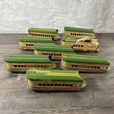 Marx Union Pacific O Scale Tin Litho Train Streamliner Engine & 7 Car Set M10005 • $139.91