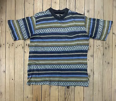 Vintage 90 Striped Shirt Pocket Surf Octopus Army OP Quiksilver Gotcha Freshjive • $15