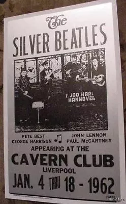 $39.99 • Buy Vintage The Silver Beatles Concert Poster 1962 60's Art Cavern Club John Lennon 