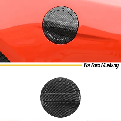 Exterior Carbon Fuel Tank Gas Cap Cover Trim For Ford Mustang 2015+ Accessories • $19.99
