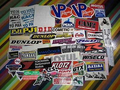 Vtg 1980s 1990s Motocross Sticker - Novelty Lubricants VP Maxima Dunlop Yamaha • $15