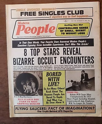 Modern People October 21 1973 Gossip Tabloid Truth Behind UFO Reports • $7.26