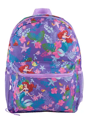 New Disney Mermaid Princess Ariel 16  Large School Backpack Book Travel Bag • $19.92