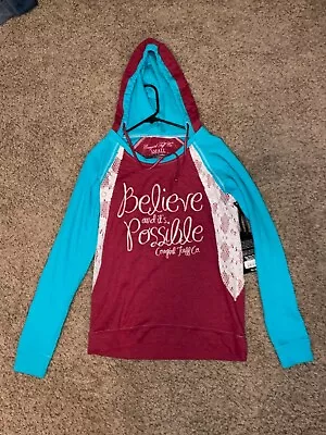 Cowgirl Tuff Hooded Long Sleeve Shirt Size Small (New With Tags) • $19.95