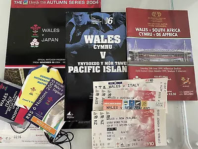 Rugby Programmes Wales V Japan Pacific Islands South Africa + Other Tickets Etc • £6