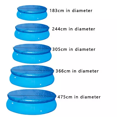 Round Swimming Pool Cover For Outdoor Garden Paddling Family Pools Cover 6-15ft • £15.99