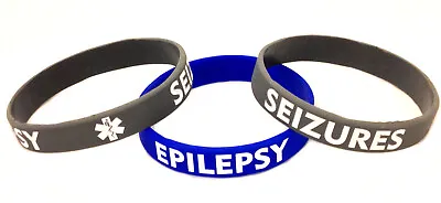 CLEARANCE! Youth Small Adult Epilepsy Seizures Silicone Bracelet (Lot Of 2) • $5