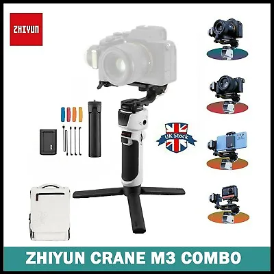 Zhiyun Crane M3 Combo For Light Weight DSLR Mirrorless Camera Smartphone GoPro • £299