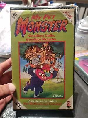 My Pet Monster Monster: Goodbye Cuffs Goodbye Monster - VHS 1987  Ex Rental V10 • $18.27