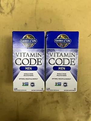 2 New Garden Of Life Vitamin Code Men Multivitamin - 120 Capsules Each Box • $80