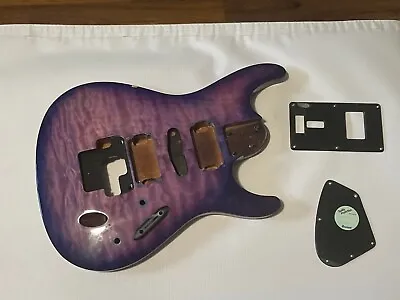 2008 Indonesian Ibanez S470DXQM Purple Quilt Maple Guitar Body ZR Tremolo Ready • $165.99