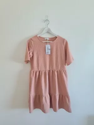 Warehouse BNWT Pink Quilted Tiered Dress Size 16 New • £1.20