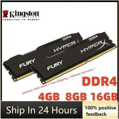 HyperX FURY DDR4 8GB 16GB 32GB 3200MHz PC4-25600 Desktop RAM Memory DIMM 288pins • £17.40