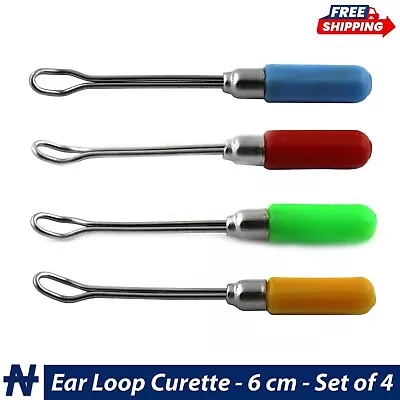 Medical ENT Ear Pick Curette Earwax Loop Curettes Health Care Tools Set Of 4 New • $9.99