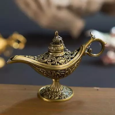 Vintage Aladdin Lamp Fairy Tale Home Desk Ornament Decor (Ancient Copper) • $14.80