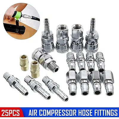 25x Air Hose Fittings Nitto Type Male Female Barb Coupler Compressor Air Tools • $25.99