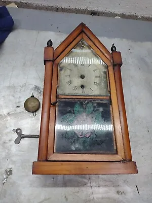 Antique 1860s Wm. L. Gilbert Winchester Connecticut 30 Hour Steeple Clock • $109.60