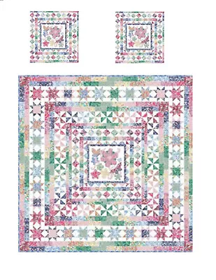 Miniature Dollhouse Summer Meadow Pastel Quilt Top Computer Printed Fabric 23 • $9.88