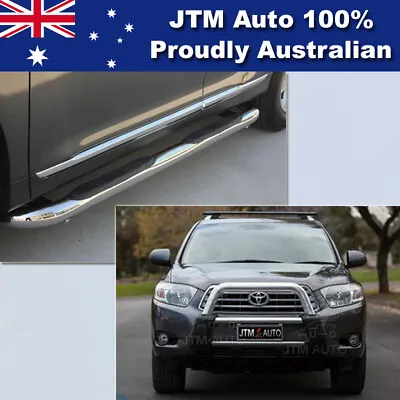 $639 • Buy Side Steps + Nudge Bar Stainless Steel Suitable For Toyota Kluger 2007-2010