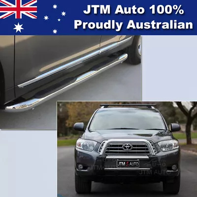 Side Steps + Nudge Bar Stainless Steel Suitable For Toyota Kluger 2007-2010 • $575.10