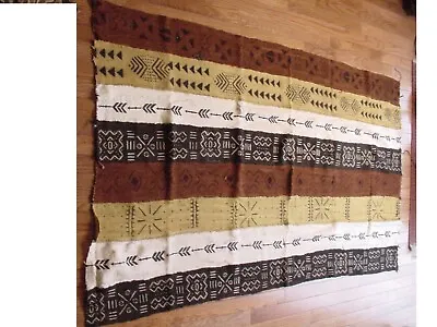 Vintage Handmade African Art Mud Cloth  Fabric Mali #3 Tapestry • $45.99