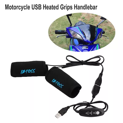 Motorcycle Electric Heated Grips Pads Heating Handle Kit Motorbike Handlebar • $11.89