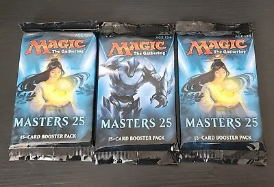 3 X Magic The Gathering MODERN MASTERS 25 - Sealed Booster Packs MTG • $45