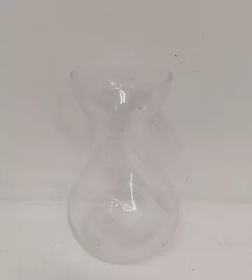 £0.99 • Buy Small 14cm Clear Glass Modern Contemporary Bouquet Flower Glass Vase