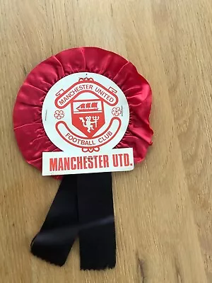 Vintage MANCHESTER UNITED MAN UTD FOOTBALL ROSETTE  • £9.99