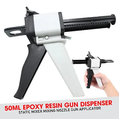 50ml Epoxy Resin Gun Dispenser Static Mixer Mixing Nozzle Gun Applicator • $12.99
