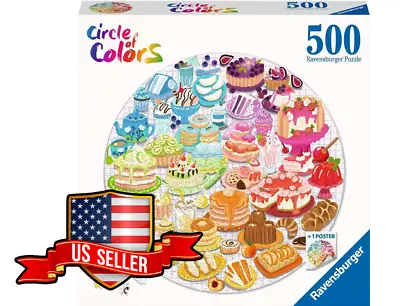 NEW SEALED Ravensburger 17171 Circle Of Colors Desserts & Pastries 500 Pc Puzzle • $30.95