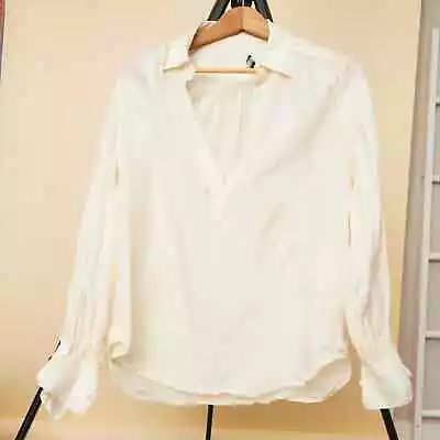 JCrew 100% Cream Silk Collar Blouse • $33