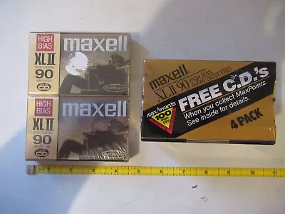 Maxell XLII 90 Minute Cassettes Lot Of 3 NEW • $22