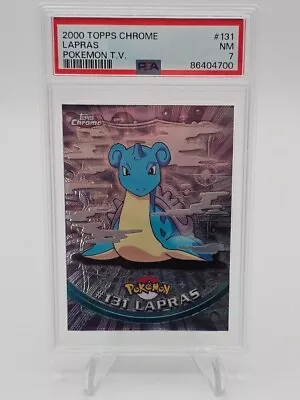 Vintage 2000 Topps Chrome Pokémon T.V.  Lapras #131 PSA 7 N. Mint ** POP 6 ** • $24.95