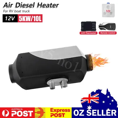 5KW Air Diesel Heater 12V Tank Remote Control Thermostat Caravan Winter Home RV+ • $35.99