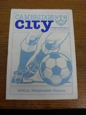 15/01/1983 Cambridge City V Folkestone  (team Changes). Price Includes Royal Mai • £3.99