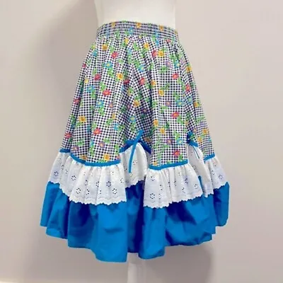 $30 • Buy Vintage Malco Modes Gingham Square Dance Skirt