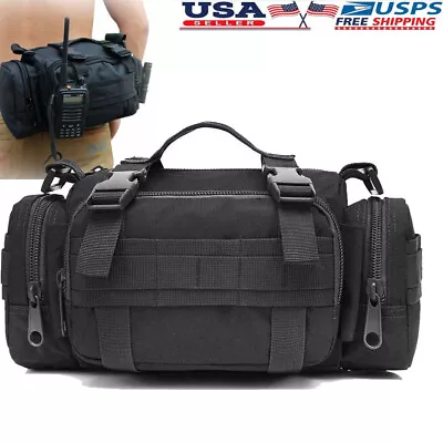 Men's Military Chest Fanny Shoulder Waist Bag Camo Hunting Molle Camping Pack US • $14.79