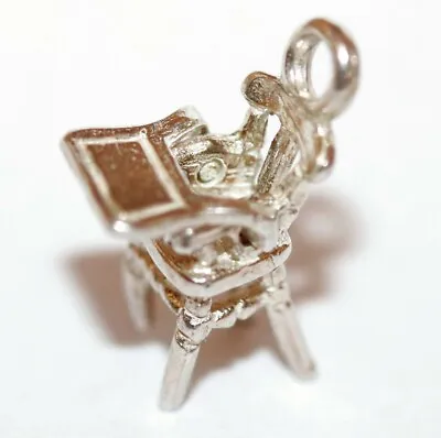 Rare Vintage Sterling Silver Moving Baby High Chair Bracelet Charm By Toby • $14.99