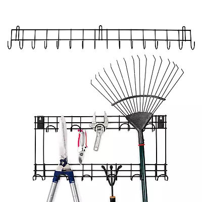 Wall Mounted Garden Tool Hanger Rack Organiser For Shed Garage Storage Holder • £15.95