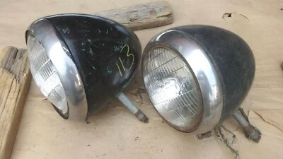 $375 • Buy 1938 1939 Ford Truck HEADLIGHT ASSEMBLIES Original Pair SEALED BEAM Conversion
