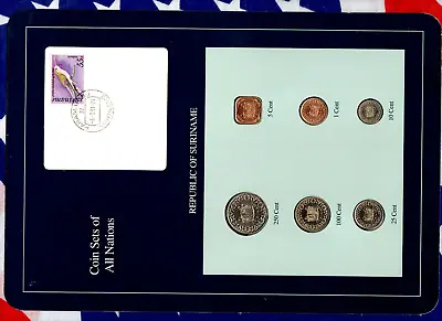 Coin Sets Of All Nations Suriname UNC 1987-1989 1025100250 Cents 1989 • $13.30